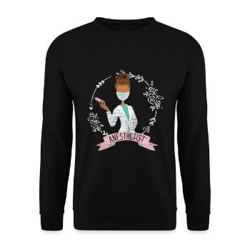 Anesthesiologist gift - Unisex Sweatshirt - black - Front - Alina (178cm) & Michal (187cm)