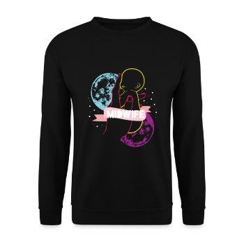 sage-femme - Sweat-shirt Unisexe - noir - Devant - Alina (178cm) & Michal (187cm)