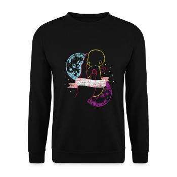 Cadeau de la sage-femme - Sweat-shirt Unisexe - noir - Devant - Alina (178cm) & Michal (187cm)
