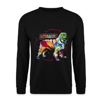 Hovawart dog gift - Unisex Sweatshirt - black - Front - Alina (178cm) & Michal (187cm)
