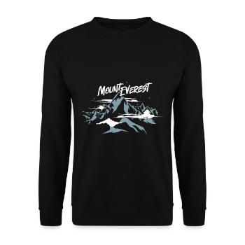 Mount Everest - Unisex Sweatshirt - black - Front - Alina (178cm) & Michal (187cm)
