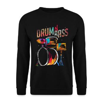 Drum and Bass - Unisex Pullover - Schwarz - Vorne - Alina (178cm) & Michal (187cm)