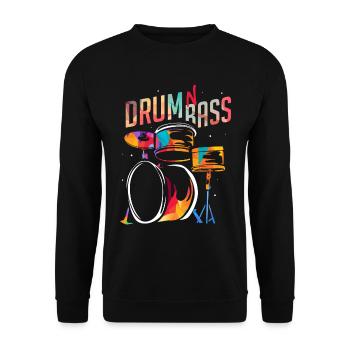 Drum and Bass - Unisex Pullover - Schwarz - Vorne - Alina (178cm) & Michal (187cm)