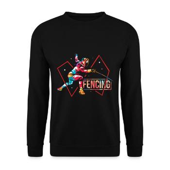 Cadeau d'escrime - Sweat-shirt Unisexe - noir - Devant - Alina (178cm) & Michal (187cm)