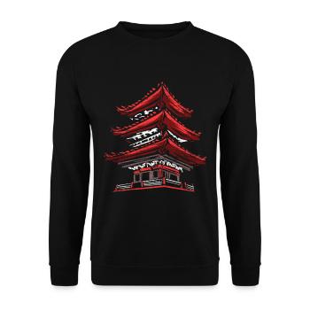 Tokio Japan Geschenk - Unisex Pullover - Schwarz - Vorne - Alina (178cm) & Michal (187cm)