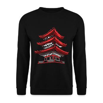 Tokio Japan - Unisex Pullover - Schwarz - Vorne - Alina (178cm) & Michal (187cm)