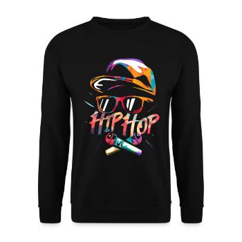 Hip hop - Sweat-shirt Unisexe - noir - Devant - Alina (178cm) & Michal (187cm)