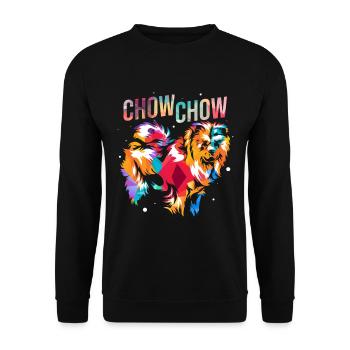 Chow Chow - Unisex Sweatshirt - black - Front - Alina (178cm) & Michal (187cm)