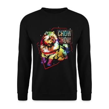Chow Chow gift - Unisex Sweatshirt - black - Front - Alina (178cm) & Michal (187cm)