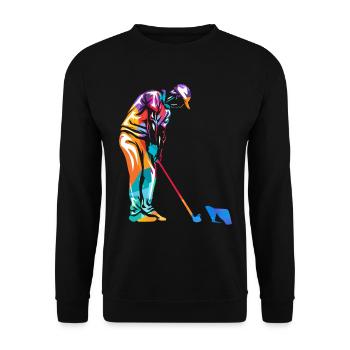 Minigolf - Unisex Pullover - Schwarz - Vorne - Alina (178cm) & Michal (187cm)