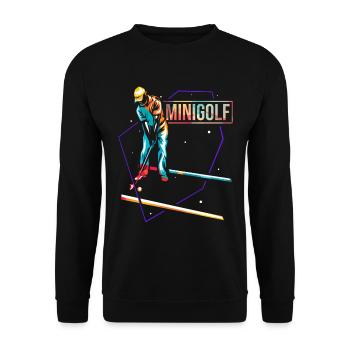 Minigolf - Unisex Pullover - Schwarz - Vorne - Alina (178cm) & Michal (187cm)