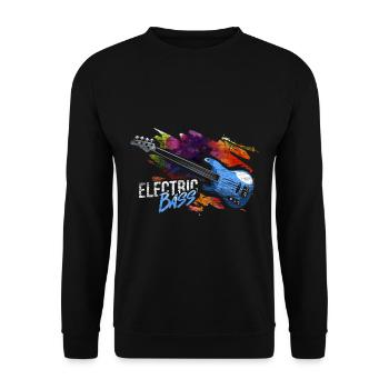 E-basse cadeau - Sweat-shirt Unisexe - noir - Devant - Alina (178cm) & Michal (187cm)