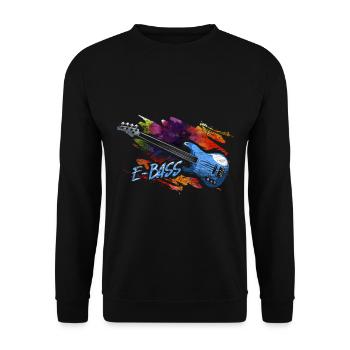 E-basse cadeau - Sweat-shirt Unisexe - noir - Devant - Alina (178cm) & Michal (187cm)
