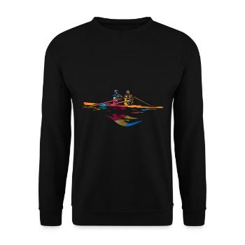 rowing - Unisex Sweatshirt - black - Front - Alina (178cm) & Michal (187cm)
