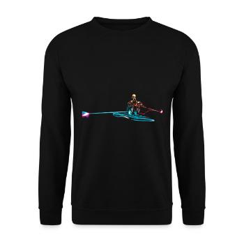 Aviron - Sweat-shirt Unisexe - noir - Devant - Alina (178cm) & Michal (187cm)