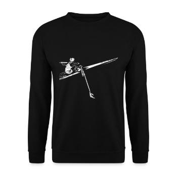 Aviron - Sweat-shirt Unisexe - noir - Devant - Alina (178cm) & Michal (187cm)