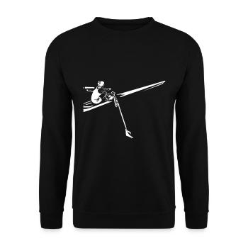 Cadeau d'aviron - Sweat-shirt Unisexe - noir - Devant - Alina (178cm) & Michal (187cm)