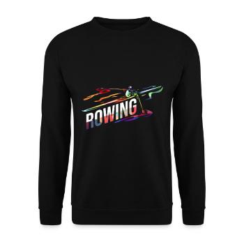 Aviron - Sweat-shirt Unisexe - noir - Devant - Alina (178cm) & Michal (187cm)