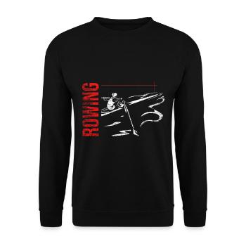 Aviron - Sweat-shirt Unisexe - noir - Devant - Alina (178cm) & Michal (187cm)