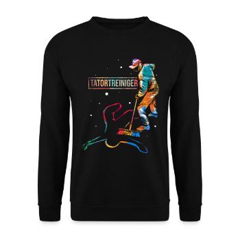 Tatortreiniger Geschenk - Unisex Pullover - Schwarz - Vorne - Alina (178cm) & Michal (187cm)