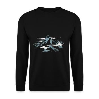 Chomolungma Mount Everest - Unisex Sweatshirt - black - Front - Alina (178cm) & Michal (187cm)