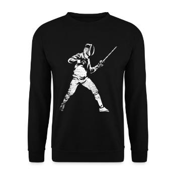 Fechten - Unisex Pullover - Schwarz - Vorne - Alina (178cm) & Michal (187cm)