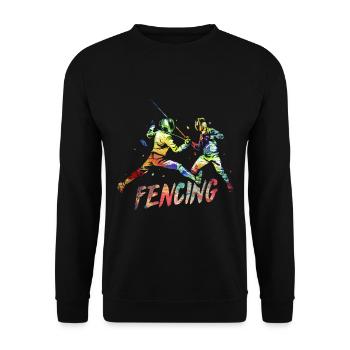 Fechten - Unisex Pullover - Schwarz - Vorne - Alina (178cm) & Michal (187cm)