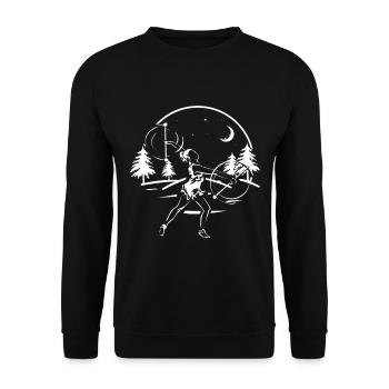 Baton Twirling sport gift - Unisex Sweatshirt - black - Front - Alina (178cm) & Michal (187cm)