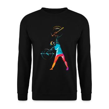 Baton Twirling - Unisex Pullover - Schwarz - Vorne - Alina (178cm) & Michal (187cm)