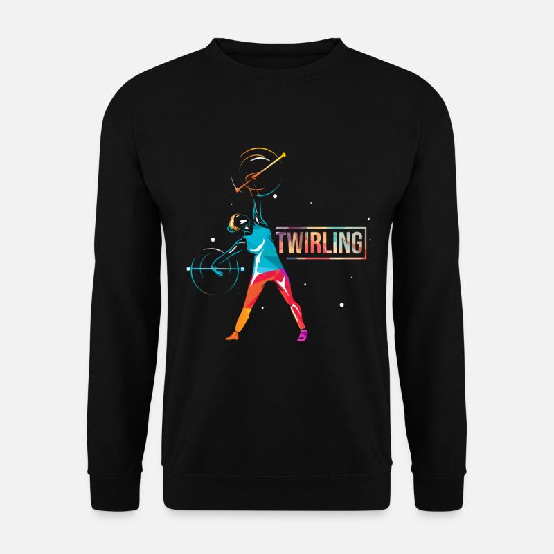 Cadeau Baton Twirling - Sweat-shirt Unisexe - noir