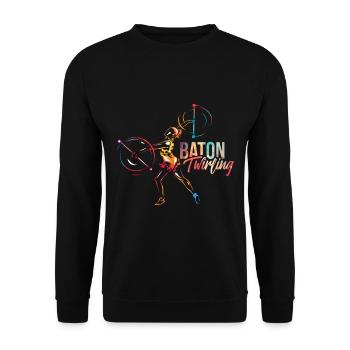 Baton Twirling - Unisex Pullover - Schwarz - Vorne - Alina (178cm) & Michal (187cm)