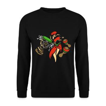 Afrobeat Reggae - Unisex Sweatshirt - black - Front - Alina (178cm) & Michal (187cm)