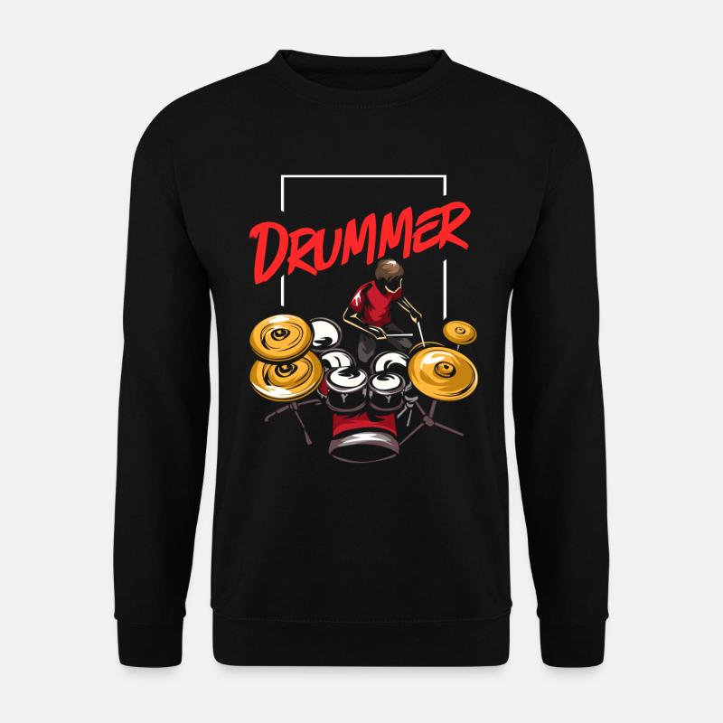 Schlagzeug - Unisex Pullover - Schwarz