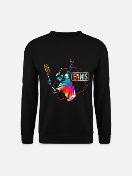 Tennis Sport Geschenk - Unisex Pullover - Schwarz
