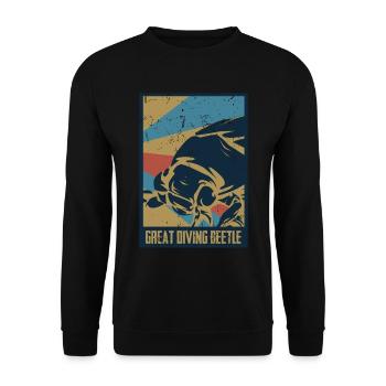 Gelbrandkäfer Geschenk - Unisex Pullover - Schwarz - Vorne - Alina (178cm) & Michal (187cm)