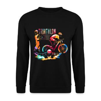 Triathlon - Unisex Pullover - Schwarz - Vorne - Alina (178cm) & Michal (187cm)