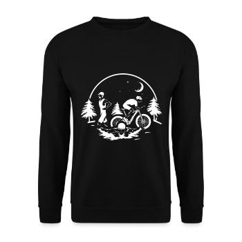 Triathlon Sport - Unisex Sweatshirt - black - Front - Alina (178cm) & Michal (187cm)