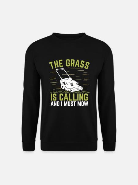 Hobby gardener lawn mower gardener garden gift - Unisex Sweatshirt - black