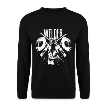 welder - Unisex Sweatshirt - black - Front - Alina (178cm) & Michal (187cm)