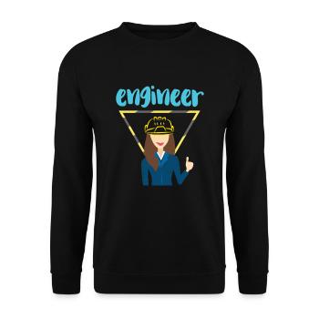 Engineer engineer woman - Unisex Sweatshirt - black - Front - Alina (178cm) & Michal (187cm)