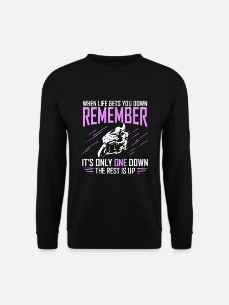 Motorradfahrerin Bikerin Motorrad - Unisex Pullover - Schwarz