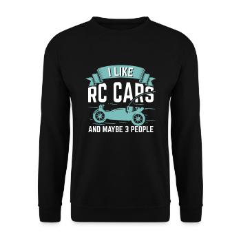 Remote controlled car rc car gift - Unisex Sweatshirt - black - Front - Alina (178cm) & Michal (187cm)