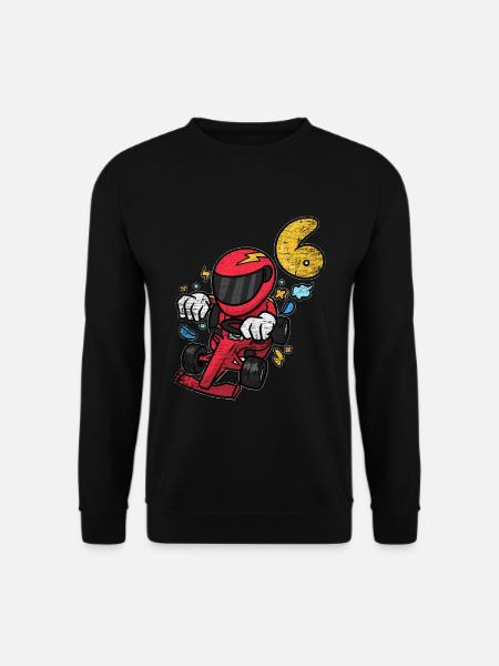 6. Geburtstag Rennauto Rennfahrer - Unisex Pullover - Schwarz