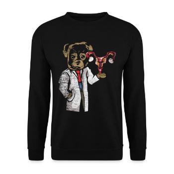 Gynecologist dog - Unisex Sweatshirt - black - Front - Alina (178cm) & Michal (187cm)