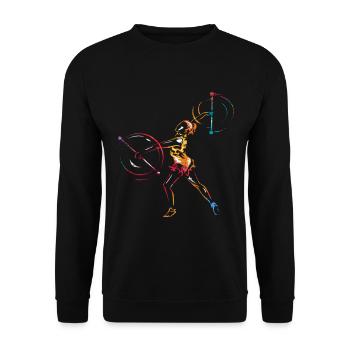 Barre tournoyante tournant - Sweat-shirt Unisexe - noir - Devant - Alina (178cm) & Michal (187cm)