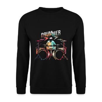 Batterie de batteur - Sweat-shirt Unisexe - noir - Devant - Alina (178cm) & Michal (187cm)