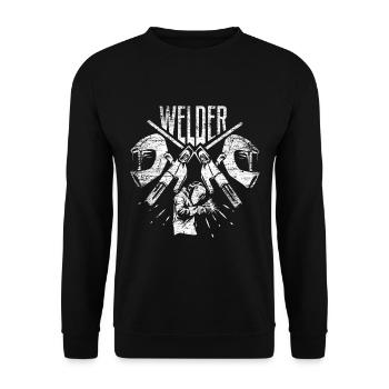 Schweißer Schweißen - Unisex Pullover - Schwarz - Vorne - Alina (178cm) & Michal (187cm)