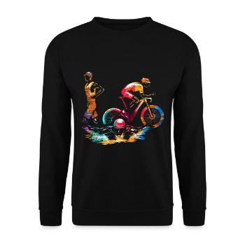 Triathlo Sports Competition - Unisex Sweatshirt - black - Front - Alina (178cm) & Michal (187cm)