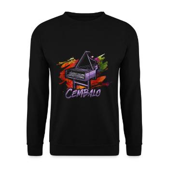 Harpsichord piano - Unisex Sweatshirt - black - Front - Alina (178cm) & Michal (187cm)