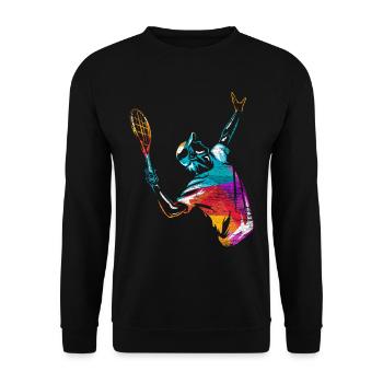 Tennis sport - Unisex Sweatshirt - black - Front - Alina (178cm) & Michal (187cm)